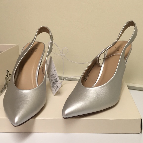 Sz 8 A new day silver slingback pumps 3.5” heels - Picture 3 of 8
